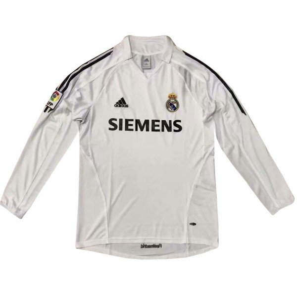 Camisa retro Adidas Real Madrid 2005 2006 I jogador manga comprida